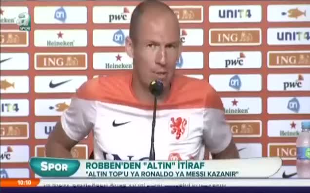 Robben'den "altın" itiraf