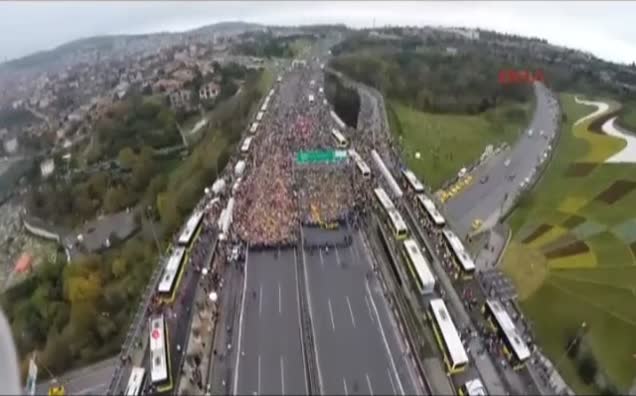 Havadan görüntülerle 36. Vodafone İstanbul Maratonu