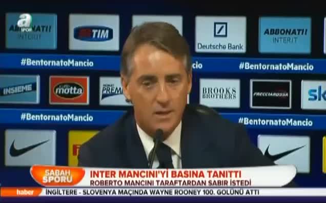 Inter Mancini'yi basına tanıttı