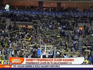 Derbiyi Fenerbahçe Ülker kazandı