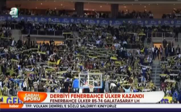 Derbiyi Fenerbahçe Ülker kazandı