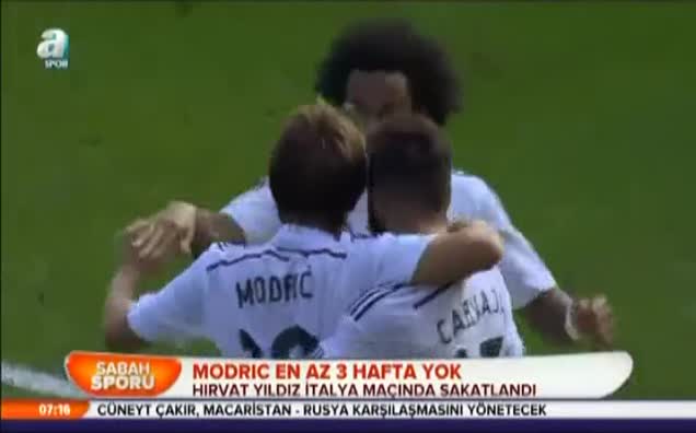 Modric en az 3 hafta yok