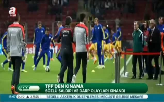 TFF'den kınama