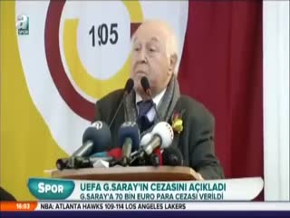 UEFA G.Saray'ın cezasını açıkladı