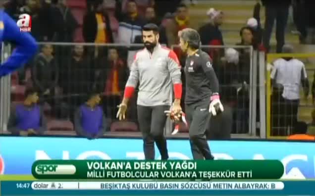 Volkan'a destek yağdı