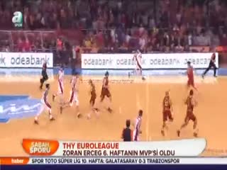 Zoran Erceg haftanın MVP'si oldu