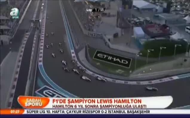 F1'de şampiyon Lewis Hamilton