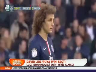 David Luiz 'rüya 11'ini seçti