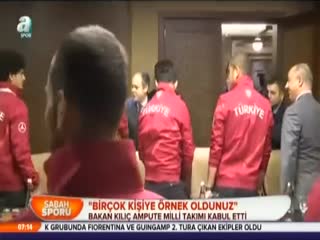Bakan Kılıç Ampute Milli Takımı kabul etti
