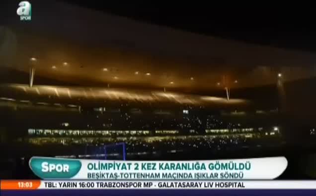 Olimpiyat 2 kez karanlığa gömüldü
