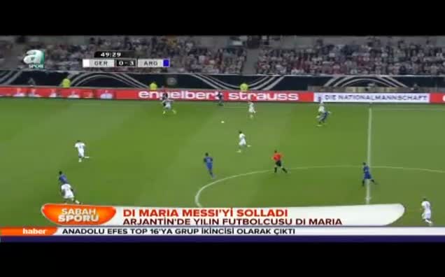 Di Marİa Messi'yi solladı
