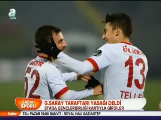 G.Saray taraftarı yasağı deldi