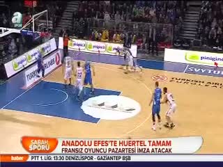 Anadolu Efes'te Huertel tamam