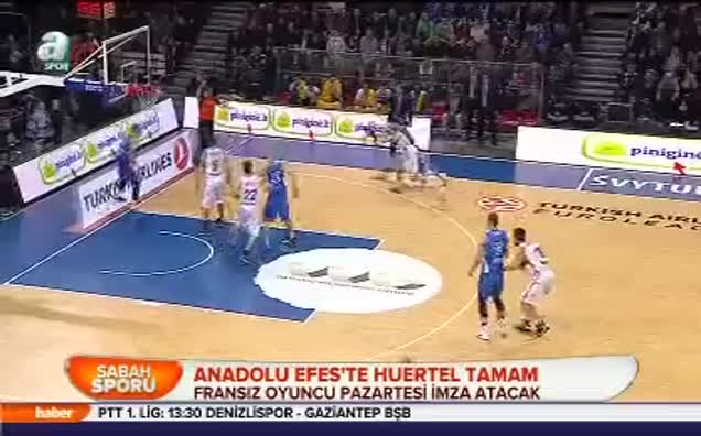 Anadolu Efes'te Huertel tamam