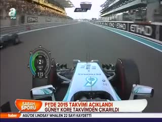 F1'de 2015 takvimi açıklandı