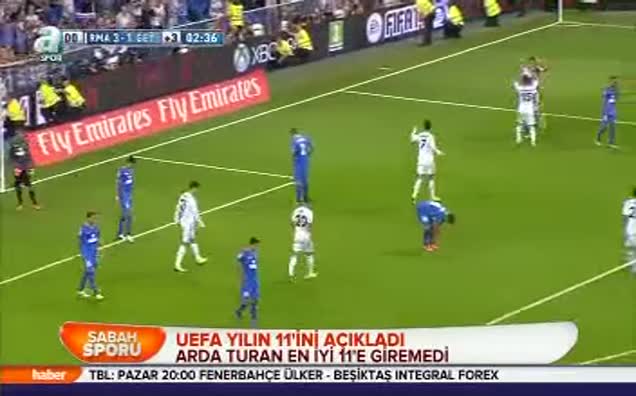 Arda Turan en iyi 11'e giremedi