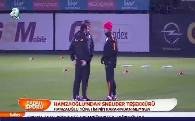 Hamzaoğlu'ndan Sneijder teşekkürü