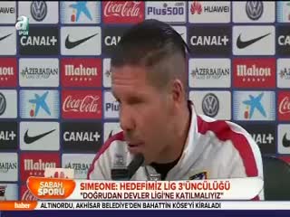 Simeone: Hedefimiz lig 3'üncülüğü