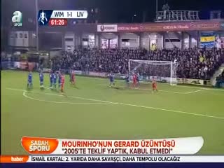 Mourinho'nun Gerrard üzüntüsü