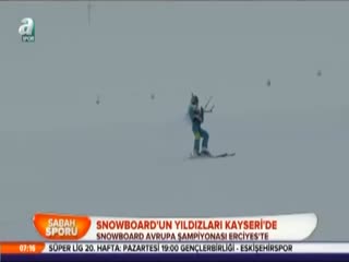 Snowboard'un yıldızları kayseri'de