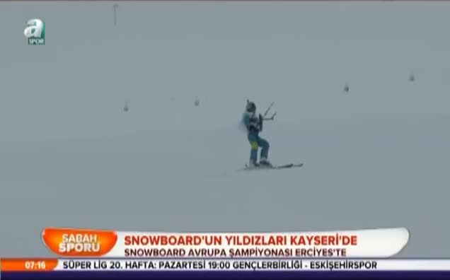 Snowboard'un yıldızları kayseri'de
