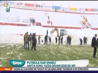 Futbola kar engeli!