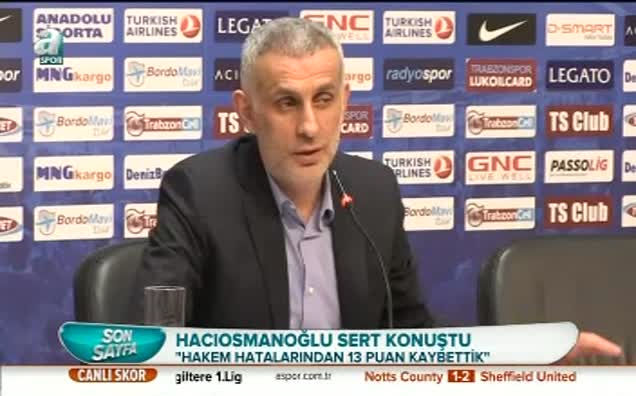 Hacıosmanoğlu'ndan hakemlere tepki!