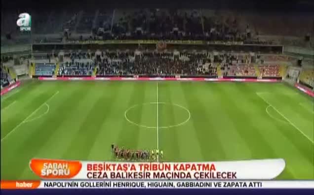Beşiktaş'a tribün kapatma cezası