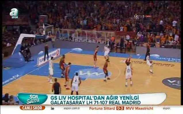 Galatasaray Liv Hospital'dan ağır yenilgi!