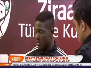 Beşiktaş'tan Opare açıklaması