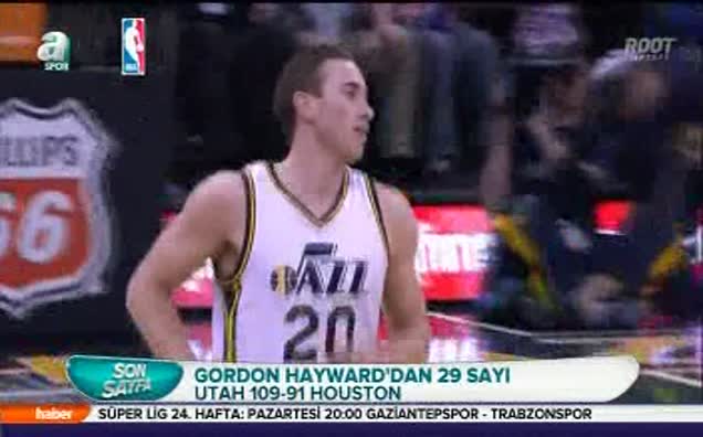 Maçın adamı Gordon Hayward!