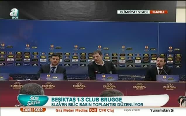 Slaven Bilic: Hayal kırıklığı yaşadık