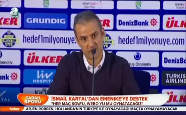 İsmail Kartal'dan Emenike'ye destek
