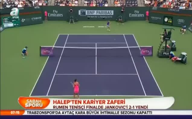 Halep'ten kariyer zaferi