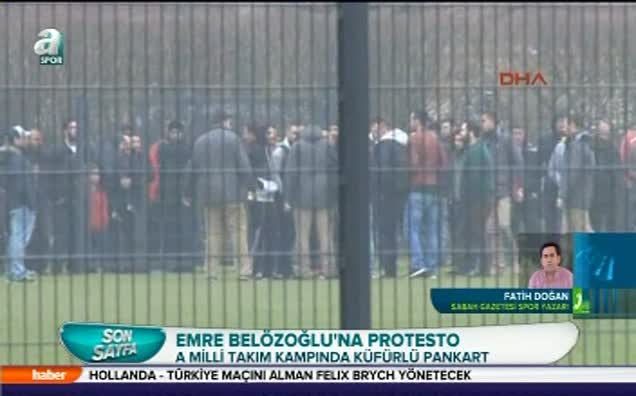 Emre'ye küfürlü pankart!