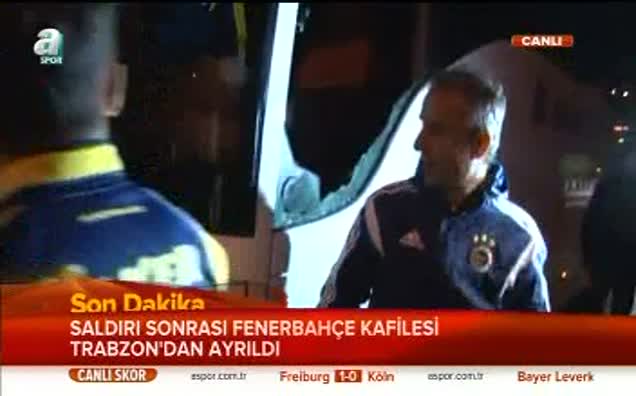Fenerbahçe otobüsüne silahlı saldırı!