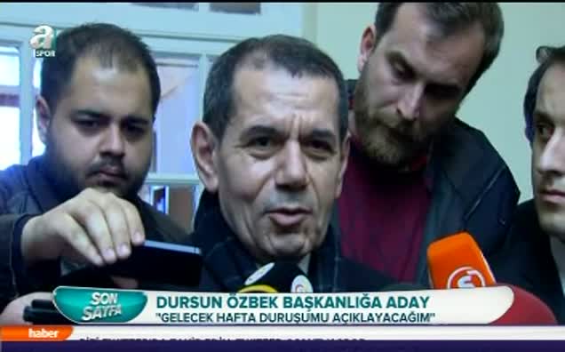 Dursun Özbek adaylığını açıkladı!