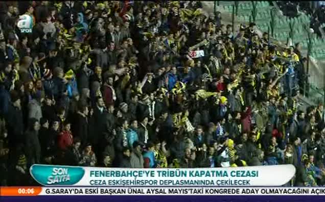 Fenerbahçe'ye tribün cezası!