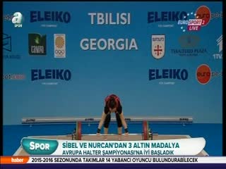 Halterde 3 altın madalya birden