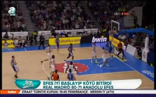 Anadolu Efes sonunu getiremedi!