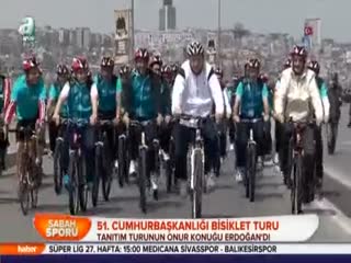 Cumhurbaşkanı Erdoğan pedal çevirdi