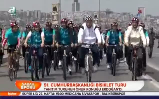 Cumhurbaşkanı Erdoğan pedal çevirdi