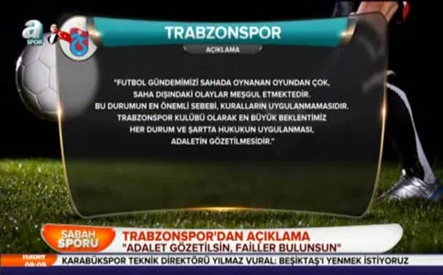 Trabzonspor'dan açıklama