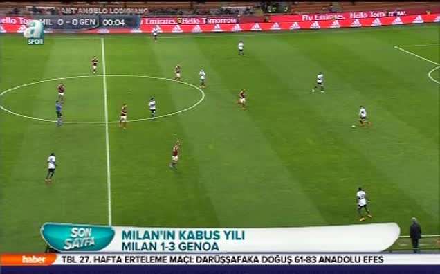 Milan-Genoa: 1-3 (Maç Özeti)
