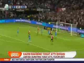 Kazım rakibine tokat attı iddiası