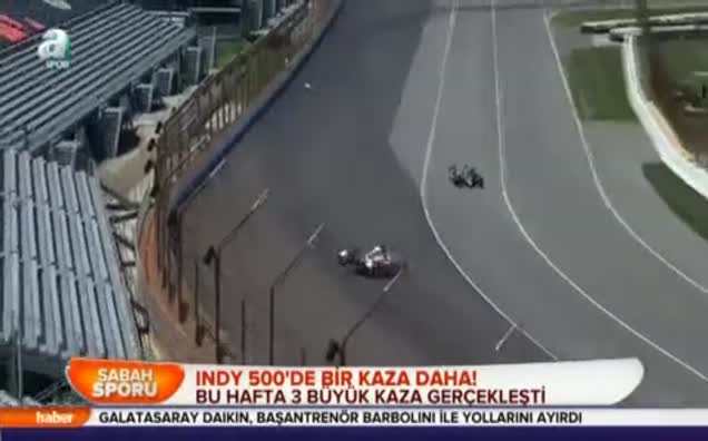 Indy 500'de bir kaza daha!