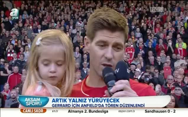 Steven Gerrard Liverpool'a veda etti