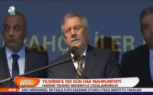 Yıldırım'a 100 gün hak mahrumiyeti