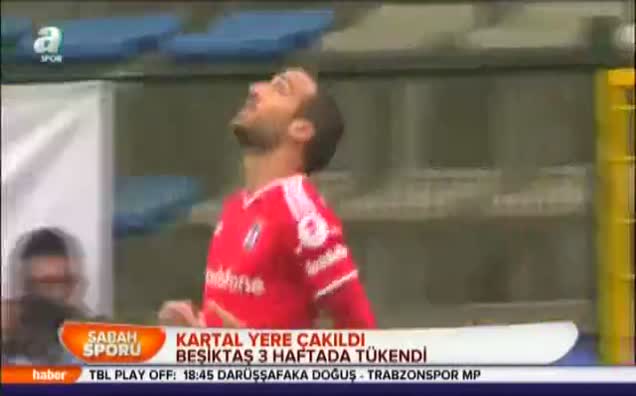 Kartal yere çakıldı