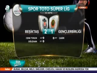 Beşiktaş galibiyetle kapadı
